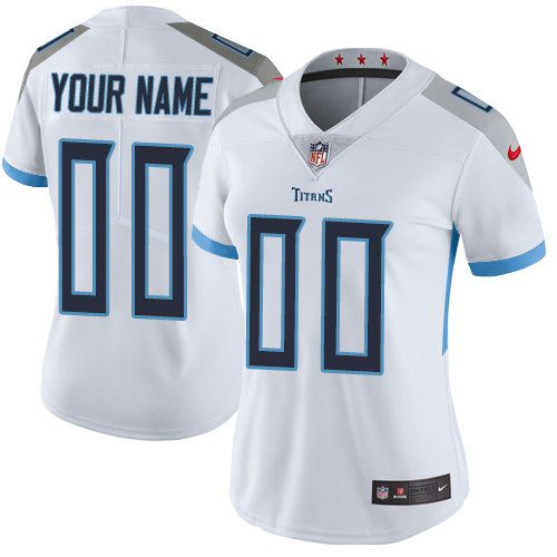 2019 NFL Women Nike Tennessee Titans White Road Customized Vapor jersey